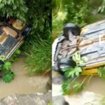 Mulher perde controle de veículo e cai em córrego em Camaçari
