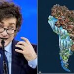 Javier Milei compartilha imagem que retrata o Brasil como favela e a Argentina como país desenvolvido