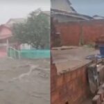 Temporal com granizo destelha casas, derruba árvores e deixa homem ferido no Sudoeste da Bahia